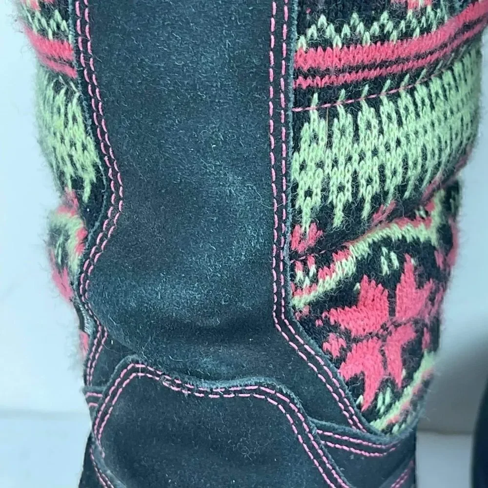 The north face girls shellista lace novelty Winter  black multicolored boot sz 6